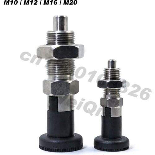 Index plunger with 90 rest position , locking bolts ,plastic knob,stainless steel,,with locking,fine thread M10M12M16M20