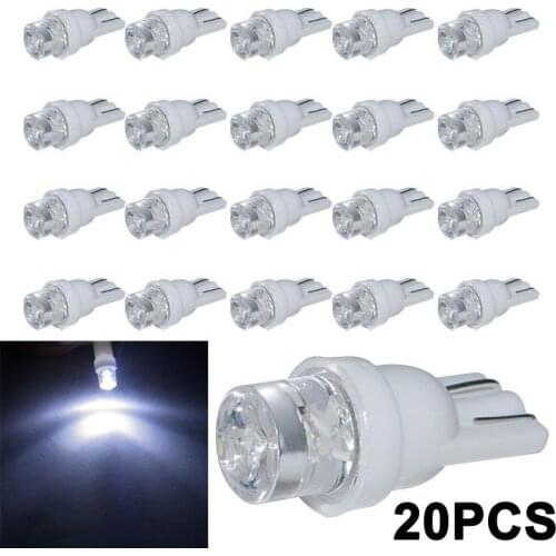 JX-LCLYL 20pcs 12V T10 194 168 W5W 5SMD LED Car Side Wedge Light Lamp Bulb White