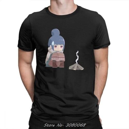 Yuru Camp Campfire Rin T-shirts Short Sleeves Men O-neck Cotton Tee Shirt Summer Casual T Shirts Streetwear