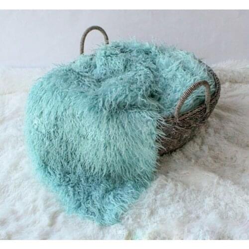 160cm*100cm Newborn Photography Props Blankets,Soft Plush Baby Blanket Basket Stuffer,Faux Fur Fotografia Background Blankets