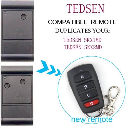 TEDSEN SKX1MD SKX2MD remote control gate garage door TEDSEN 433,92MHz remote control
