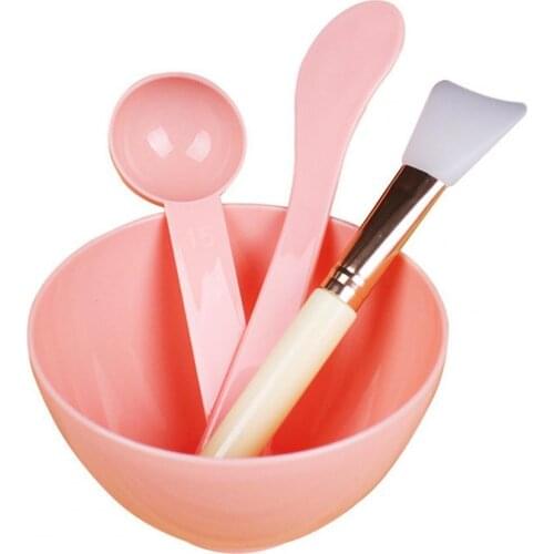 Protable Facial Masque Tools Soft DIY Anti-Slip Base Makeup Beauty Face Masque Stick Spoon Bowl Tools Kits