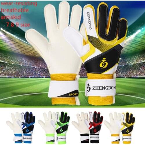Professional Children Youth Adult Goalkeeper Football Gloves Finger Protection Thickened Latex Soccer Goalie Gloves Size 7 8 9