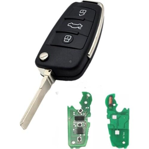 AutoFlip Key Car Remote Key 8P0837220D 434 Mhz 48 Chip HU66 Blade For Audi A3 TT S3 A4 S4