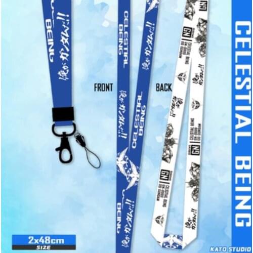 Mobile Suit Gundam Celestial Being Print Lanyard Anime Mobile Phone Strap