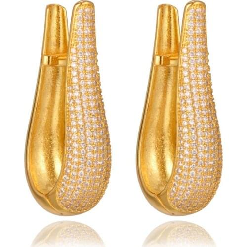 GrayBirds Gorgeous Jewelry For Wedding Gift 9 Lines AAA CZ High Quality Hoop Earrings MLE133B