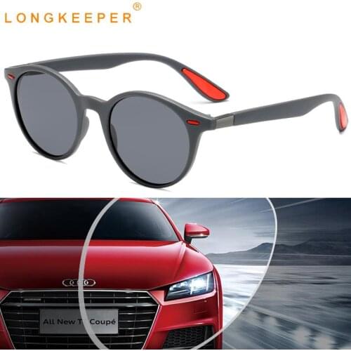 LongKeeper Polarized Sunglasses Women Men Retro Round Sun Glasses Male Driving Sport Eyewear UV400 Gafas de sol