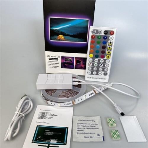 LED TV Backlight 3M LED Strip Light for 40-60 Inch TV Music Sync USB Powered LED Strip Lighting Kit with Remote