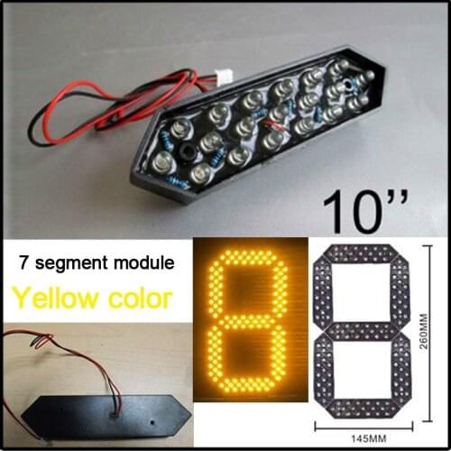 10" led numbers yellow color, 7 segment module, led gas price signs, number for led,Dip F5mm