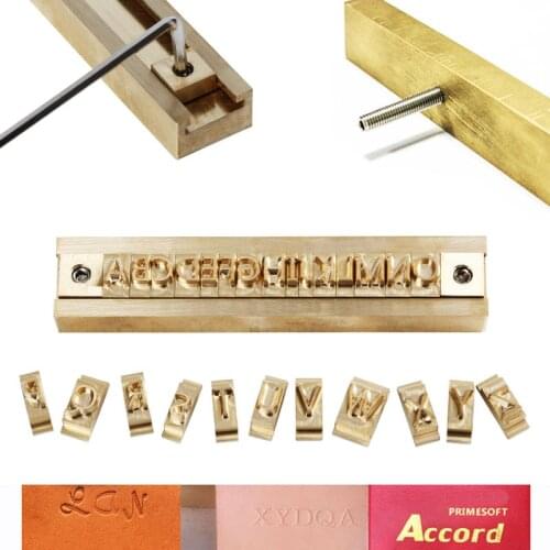 T Type slot Movable Type Printing Brass Mold CNC engraving Number,Alphabet,Symbol Character for Hot stamping Paper leather craft