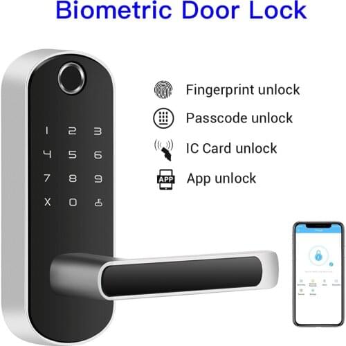 Smart Lock Keyless Entry Door Lock Deadbolt Digital Electronic Fingerprint Bluetooth Door Lock with Keypad Auto Lock for Home