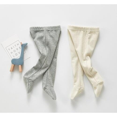Spring New Baby Girls Solid Color Cotton Leggings