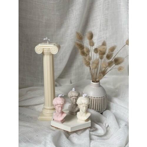 Wax Melt Mold 3d Silicone Mold for Candle Making Roman Pillar Silicone Candle Mold David Mold Beeswax Candles Diy Plaster Mold