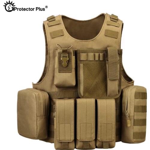 PROTECTOR PLUS Tactical Vest Plate Carrier Professional Military Molle Amphibious Waistcoat Airsoft Combat Assault Sport Safety