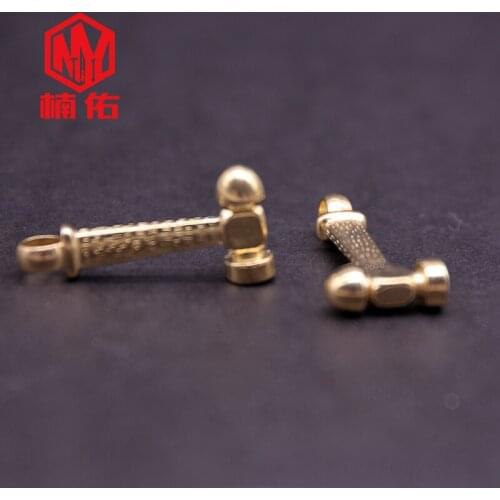 1 Piece Of EDC Tool MINI Brass Hammer Keychain Pendant Zipper Puller Accessory