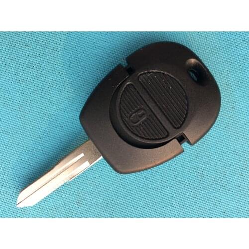 1Pcs New Replacement Key Shell Blank For Nissan Micra Almera Primera 2 Button Remote Fob Case With Uncut Blade No Logo Auto Part
