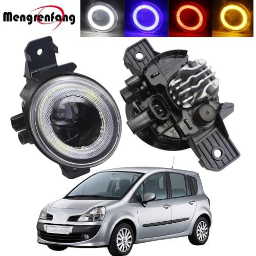 2in1 Car Left + Right LED Fog Light Assembly Angel Eye Daytime Running Lamp 30W H11 12V For Renault Modus Grand Modus 2004-2013