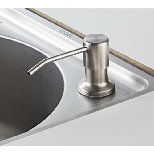 304 Stainless Steel Sink Soap Dispenser Pump Head Extension Silicone Tube Hand Washing Cleaning Soap Dispenser Bathroom Fixture