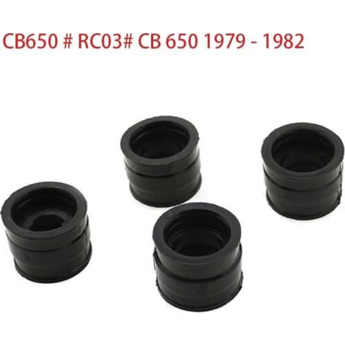 4X Carburetor Manifold Interface Intake Pipe Adapter Insulator Carb Boots For Honda CB650 # RC03# CB 650 1979 1982 1981 1980