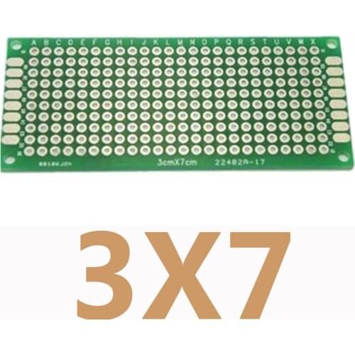 5pcs/lot 3x7cm Double Side Prototype PCB Universal Printed Circuit Board DIY Protoboard For Arduino