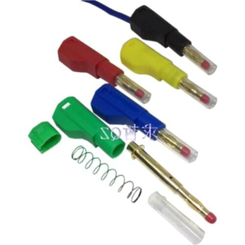5PCS With nsulated Telescopic Sheath 4mm Banana Plug Welding DIY Connector Used for Connection Multimeter Instrumentation High