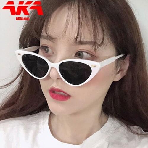 AKAgafas Retro Sunglasses Women 2021 Cat Eye Triangle Gradient Sunglasses Classic Sun Glasses Oculos Vintage Gafas De Sol Mujer