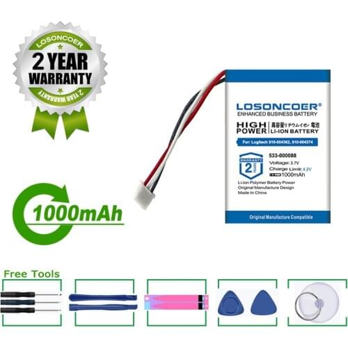 750mAh 533-000088 910-004362, 910-004374 AHB303450 Battery For Logitech M-RO052, MX Anywhere 2 MX Master Mouse Touchpad T650