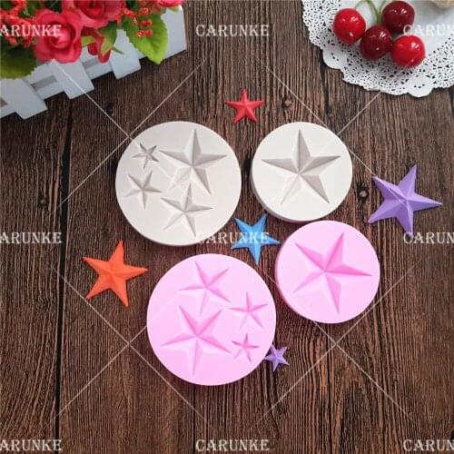 Carunke Star mould Pentagram silicone mould fondant mold Cake Decorating Molds birthday cake moulds chocolate gumpaste moulds