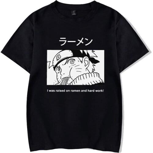 Naruto T-shirt Summer New Men Short-sleeve Street Trend Menswear Pure Cotton Loose Short Sleeves Suitable for Sports