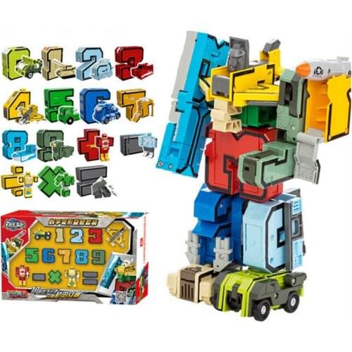 GUDI 15 in 1 Creative Assembling Educational Action Figures Transformation Deformation Robot Plane Car building blocks toy