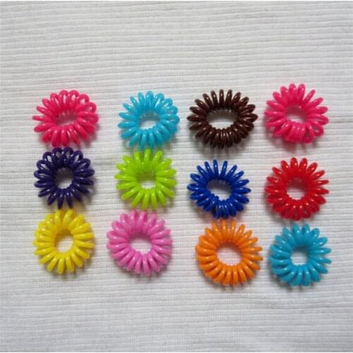 Candy-colored Hair Accessories telephone line hair ring hair rope / spring Plastic band