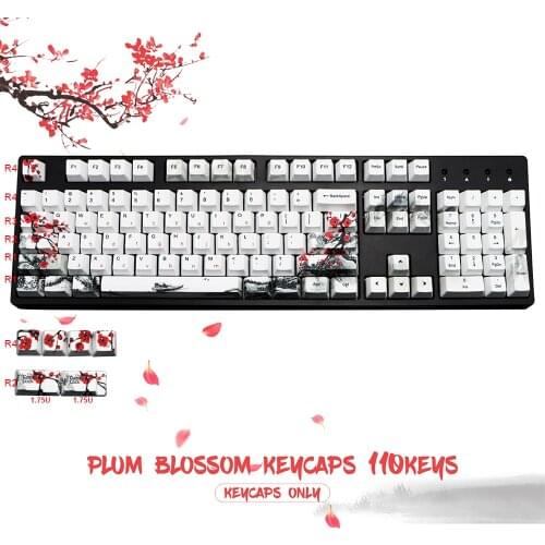 Custom Keycaps 1 Set PBT Keycaps OEM Profile Style Keycaps for MX Switches Mechanical Keyboards 110 Keys