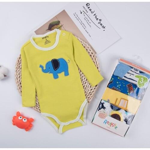 3Pcs/set New Spring Autumn Newborn Infant Baby Girl Boy Bodysuit Unisex romper Kids Jumpsuit Long Sleeve Clothes