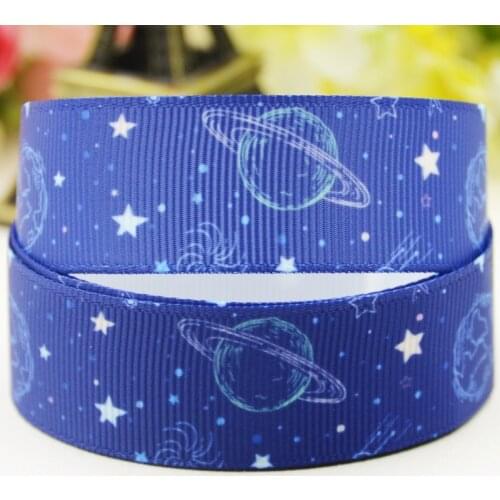 22mm 25mm 38mm 75mm Planet cartoon printed Grosgrain Ribbon party decoration 10 Yards X-04480