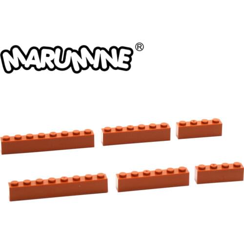 Marumine Chocolate Color Cube Bricks 50PCS 3010 Particles Building Blocks Set 3008 3009 Boys Girls Kids DIY Educational Toys