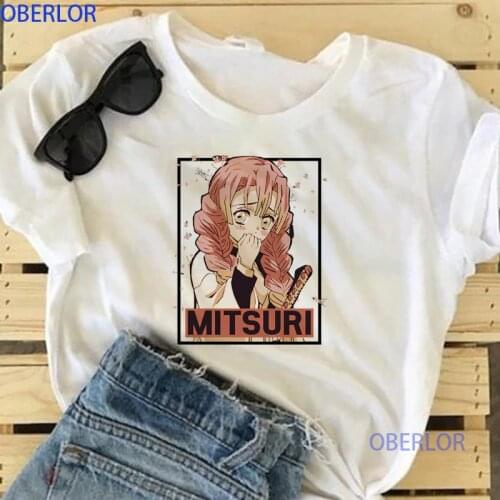 Fashion Summer Anime T Shirt Kimetsu No Yaiba Demon Slayer Mitsuri Tshirts Tops Casual Harajuku Camisetas
