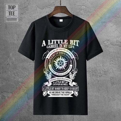 Men T Shirt Dghiaugqkj Home Living A Little Bit Of Gabriel In My Life Supernatural Shirt Tshirts For Man Tee Women