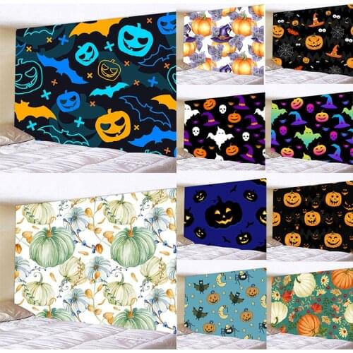 Halloween Pumpkin Tapestry Wall Hanging Blanket Bedroom Decoration Gossip Tapestries Hippie Wall Rugs Dorm Decor