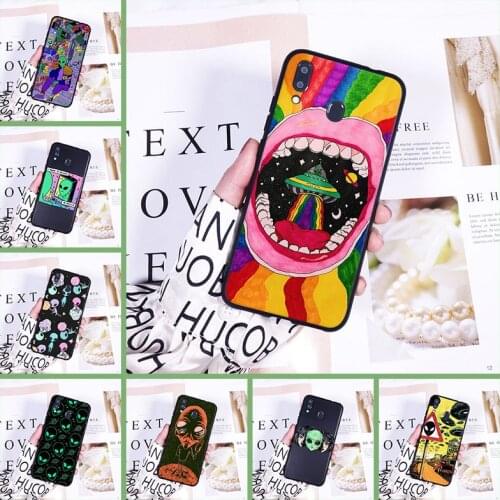 UFO Cartoon Alien Soft Silicone Phone Case For Samsung Galaxy M10 M20 M30 M40 Back Cover For Samsung Galaxy M40 M30 M20 M10