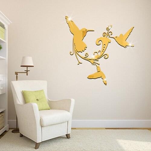 New Multi-color Birds And Flower Wall Sticker for Living Room Wall Decals For Art Stickers Home Decoration Murals Removable