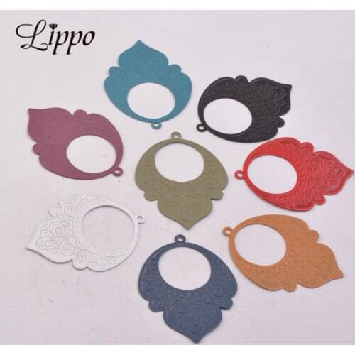 30pcs AB5925 28*35mm Bohemia Style Earring Charms Red Pendant Earring Findings DIY Jewelry Making