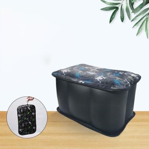 Portable Folding Chair Outdoor Inflatable Car Home Ultra Light Travel Fishing Mountaineering Elegant Simple Printing Queuing