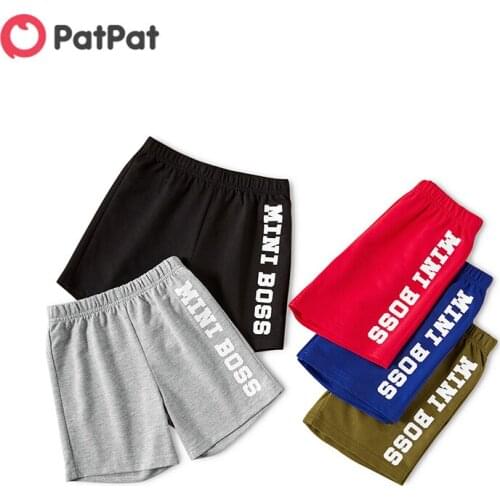 PatPat Toddler Boy Casual Letter Shorts