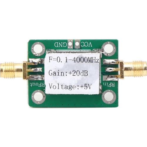 0.1-4000MHz 20dB Broadband Amplifier Low Noise with Microwave RF Module AMP LNA Digital Frequency Meter