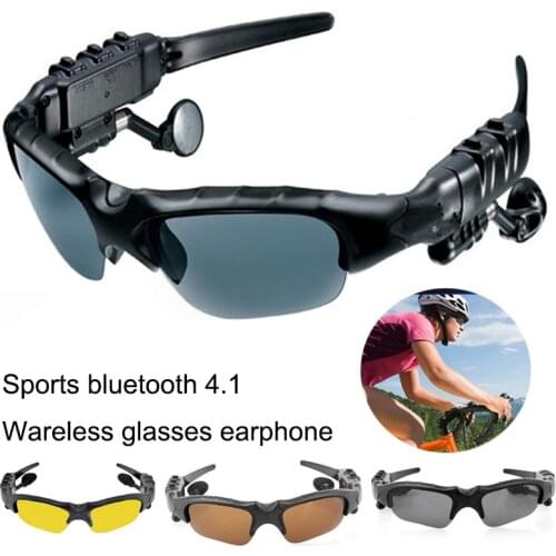 Riding sun glasses Bluetooth Earphone sports wireless outdoor headphone with Mic for iphone smart mobile phones music sun glass