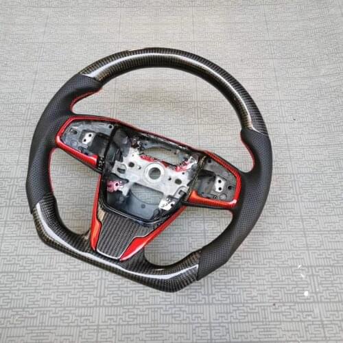 Supercar Cuatomized Real Carbon Fiber Sports Steering Wheel Alcantara Leather compatible for 10th generation Honda Civic