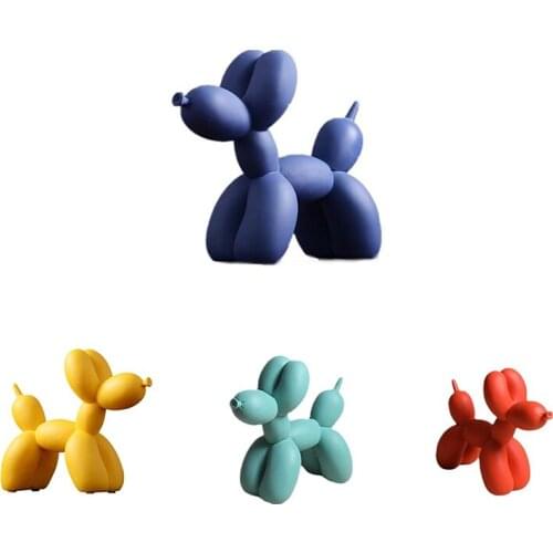 Home Decor Balloon Dog Figurines For Interior Nordic Modern Resin Animal Figurine Sculpture Home