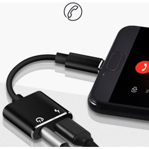 Type C To 3.5 Mm Earphone Jack Adapter 2 In 1 USB C Audio Cable Converter Charging Splitter Headphone Adapter for Samsung Xiaomi