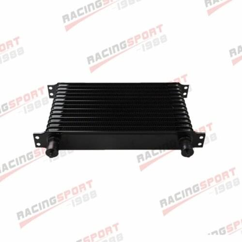 Universal 13 Row -10AN AN10 Engine Transmission Oil Cooler Trust Style Black