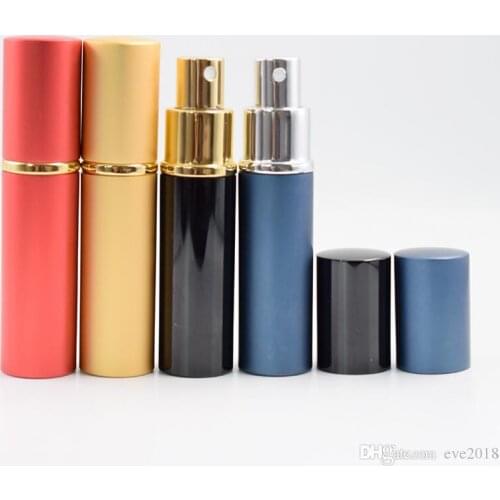 IN STOCK! 10ml Aluminum Glass Bottle 10ML Gift Perfume Bottles High Quality Refillable Mini Scent-bottle Perfume Atomizer Empty